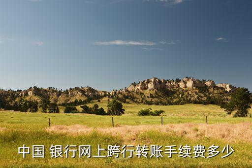 中國 銀行網(wǎng)上跨行轉賬手續(xù)費多少