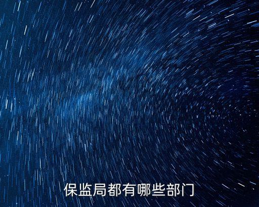 保監(jiān)局都有哪些部門(mén)