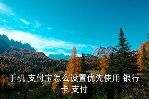 手機 支付寶怎么設(shè)置優(yōu)先使用 銀行卡 支付