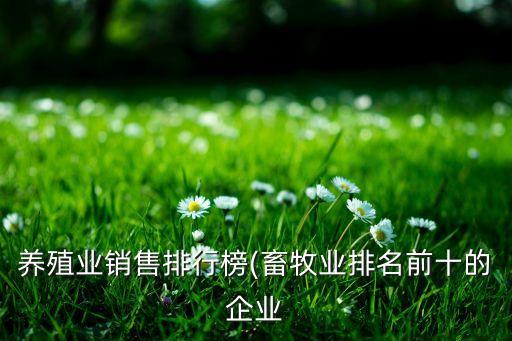 養(yǎng)殖業(yè)銷(xiāo)售排行榜(畜牧業(yè)排名前十的企業(yè)