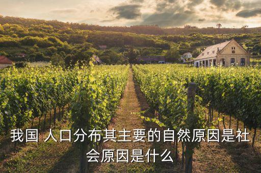 中國的人口因素,人口分布與什么因素有關